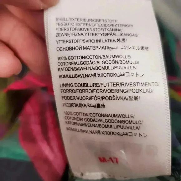 FARM RIOMidnight Leaves Puff Sleeve Mini Dress Size M - Picture 10 of 10